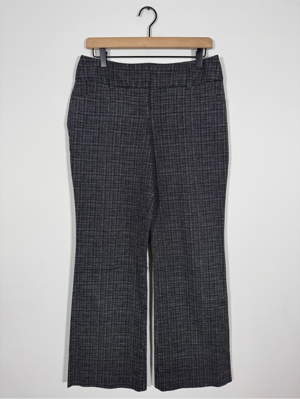 WP150 {Express Design Studio} "Editor" Black White Plaid Bootcut Ponte Pants
